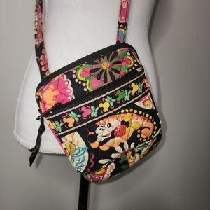 Vera Bradley Disney Parks Crossbody Bag Multicolor Floral Mickey Mouse Print